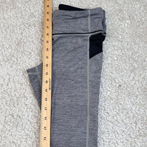 Lululemon Pace Rival Crop Legging Heather Gray Black - Picture 12 of 15